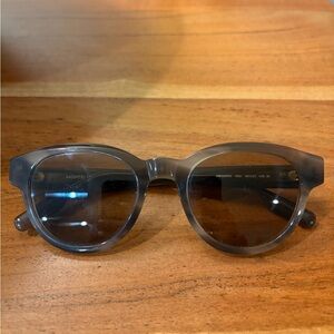 Montblanc MB0200S Gray Round Sunglasses GUC 50-21-145 Quiet Luxury